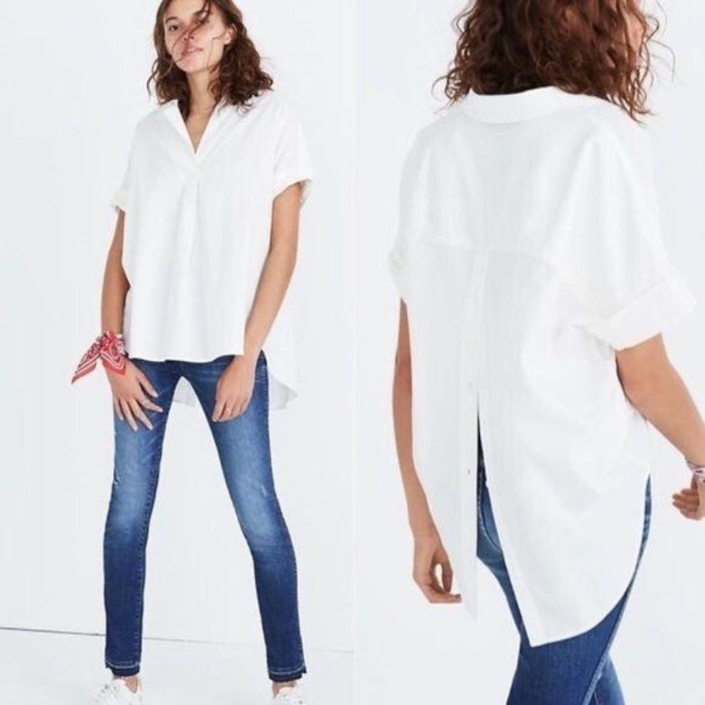 Madewell White Short Sleeve Top